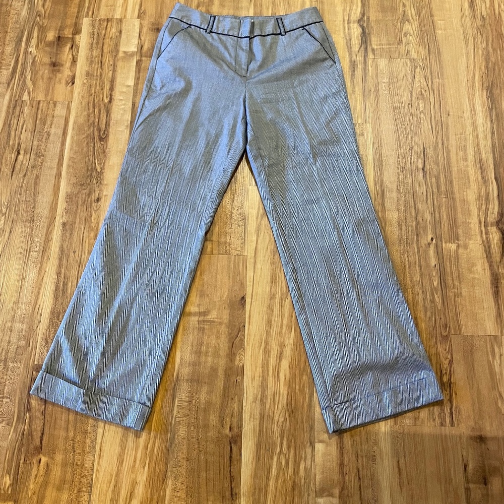 Talbots Trousers sz 10 navy and white EUC